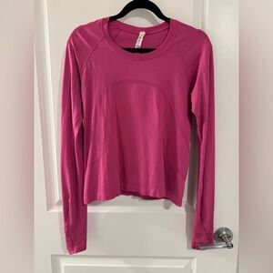 lululemon athletica Vibrant Pink Long Sleeve Tee